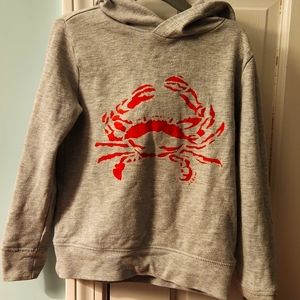 Boys cozy crab 🦀  hoodie size XSmall